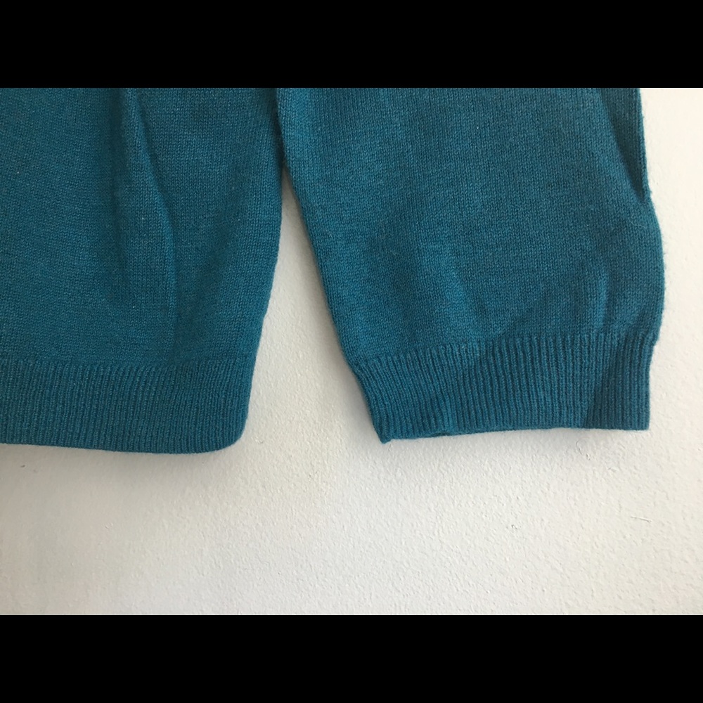 Talbots teal Hedgehog Lambswool blend sweater 1X - Picture 4 of 6